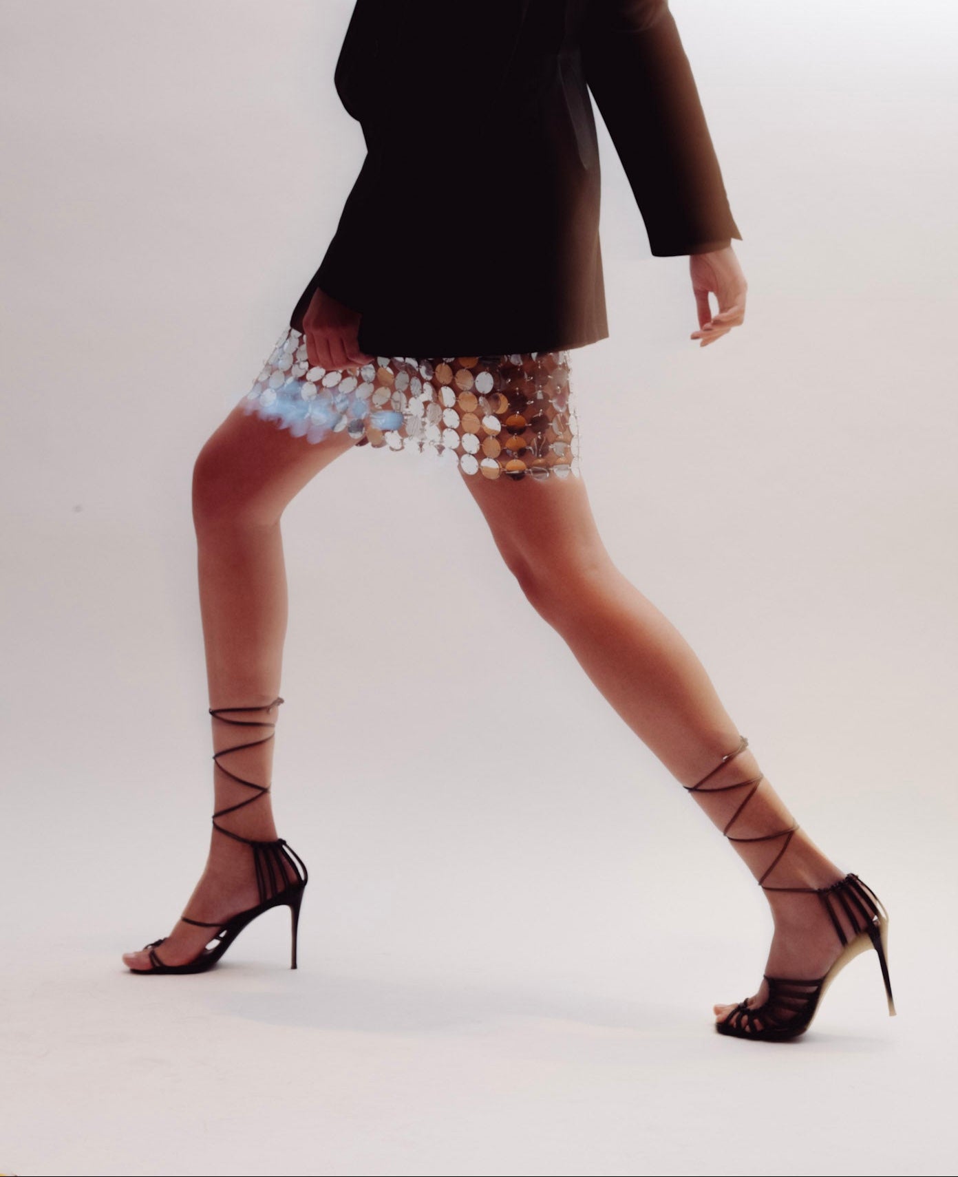 SIMIJAH 100MM STILETTO SANDAL IN BLACK