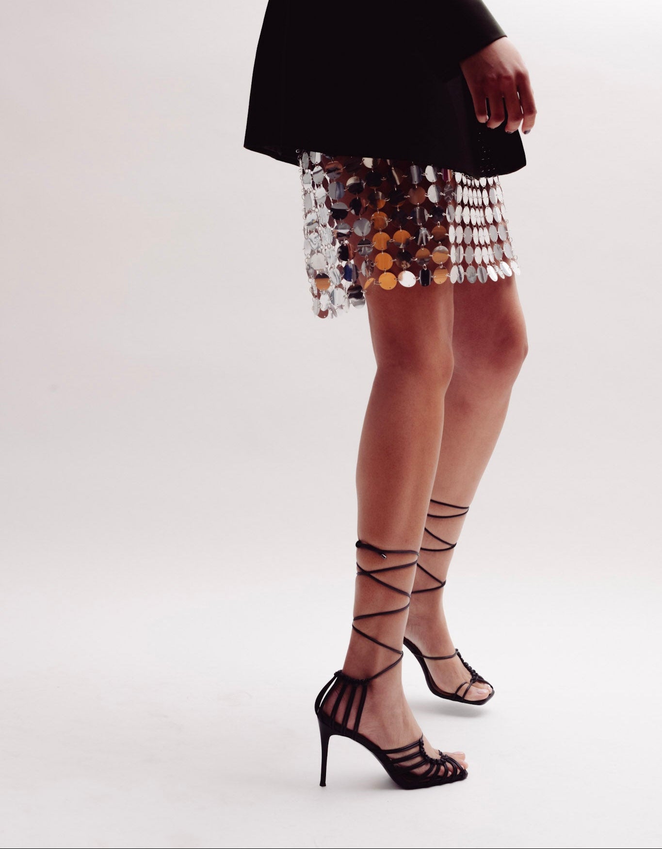 SIMIJAH 100MM STILETTO SANDAL IN BLACK